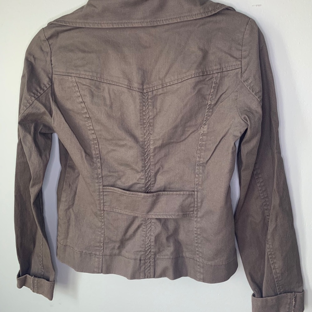 Garage Lightweight Gray Button-Up Jacket - image 3